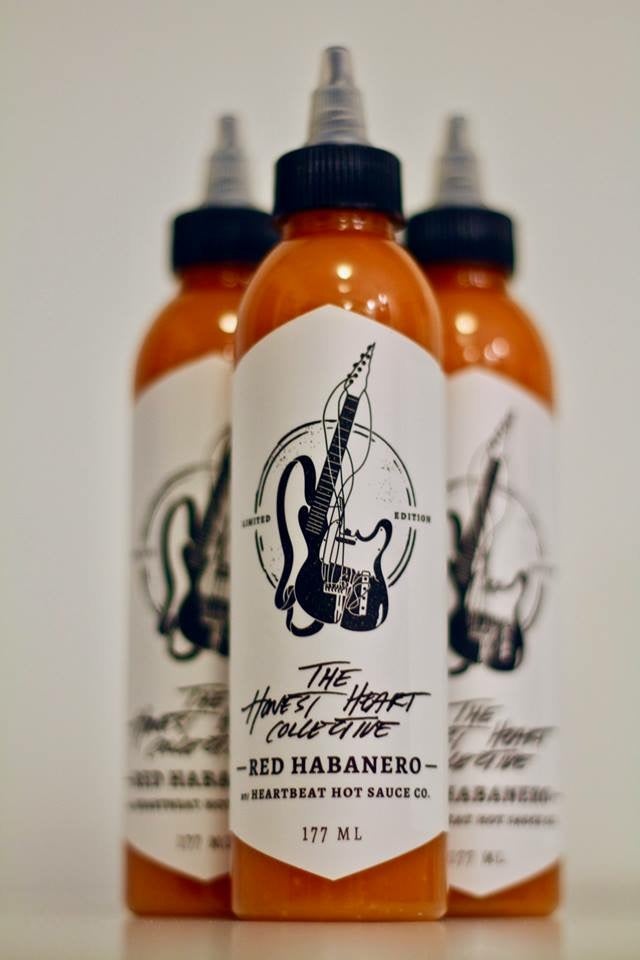 LIMITED EDITION LABEL Heartbeat Hot Sauce Red Habanero